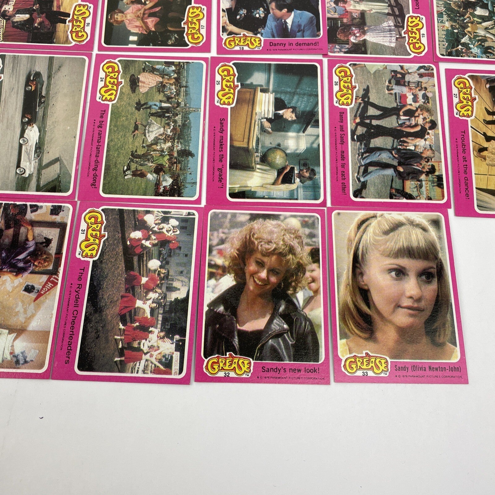 1978 Topps GREASE Movie Series 1 Trading Card Complete Set 1-66 w 11 Stickers