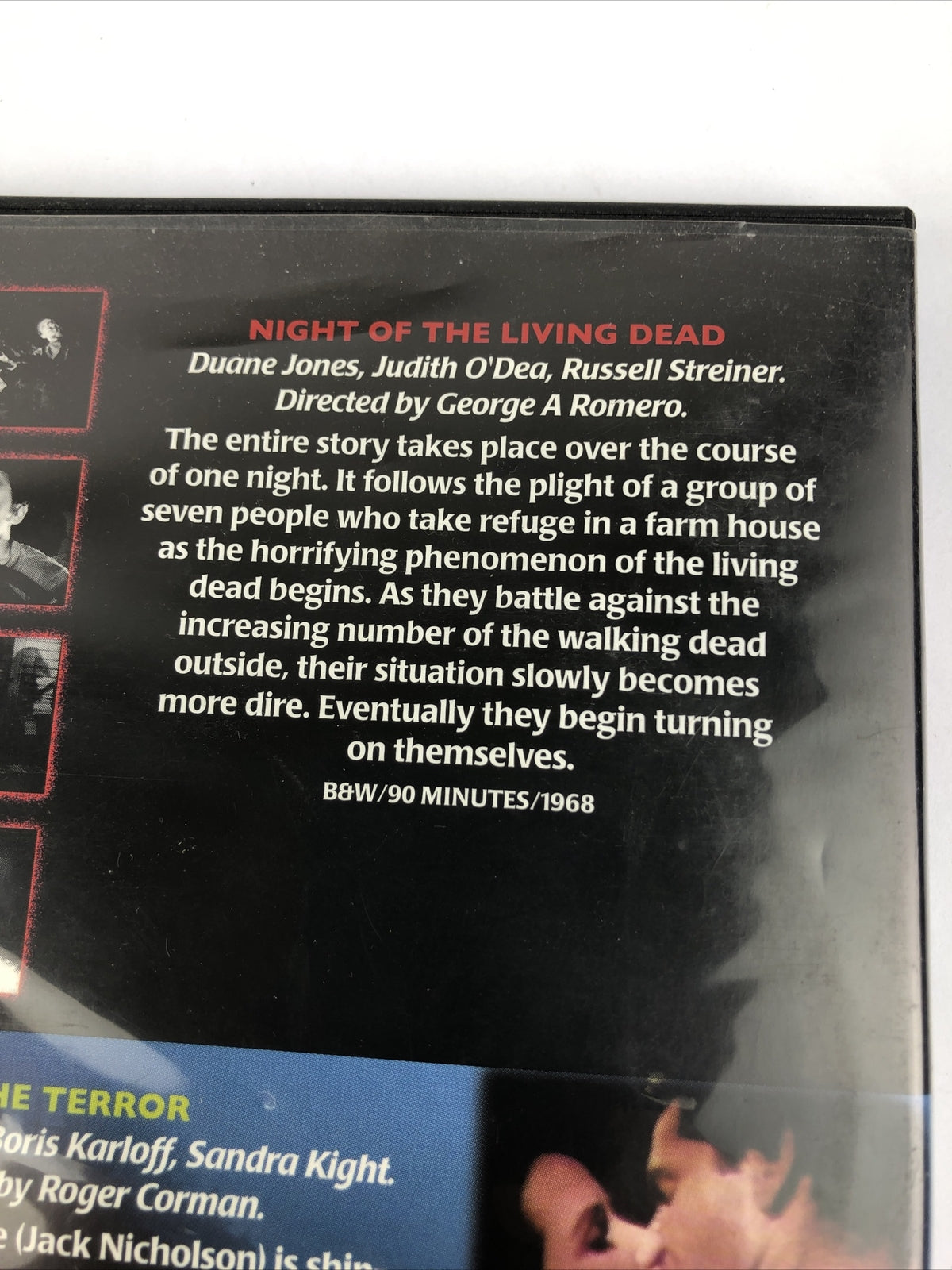 NIGHT OF THE LIVING DEAD / THE TERROR DOUBLE FEATURE - DVD Mint Disc Guaranteed