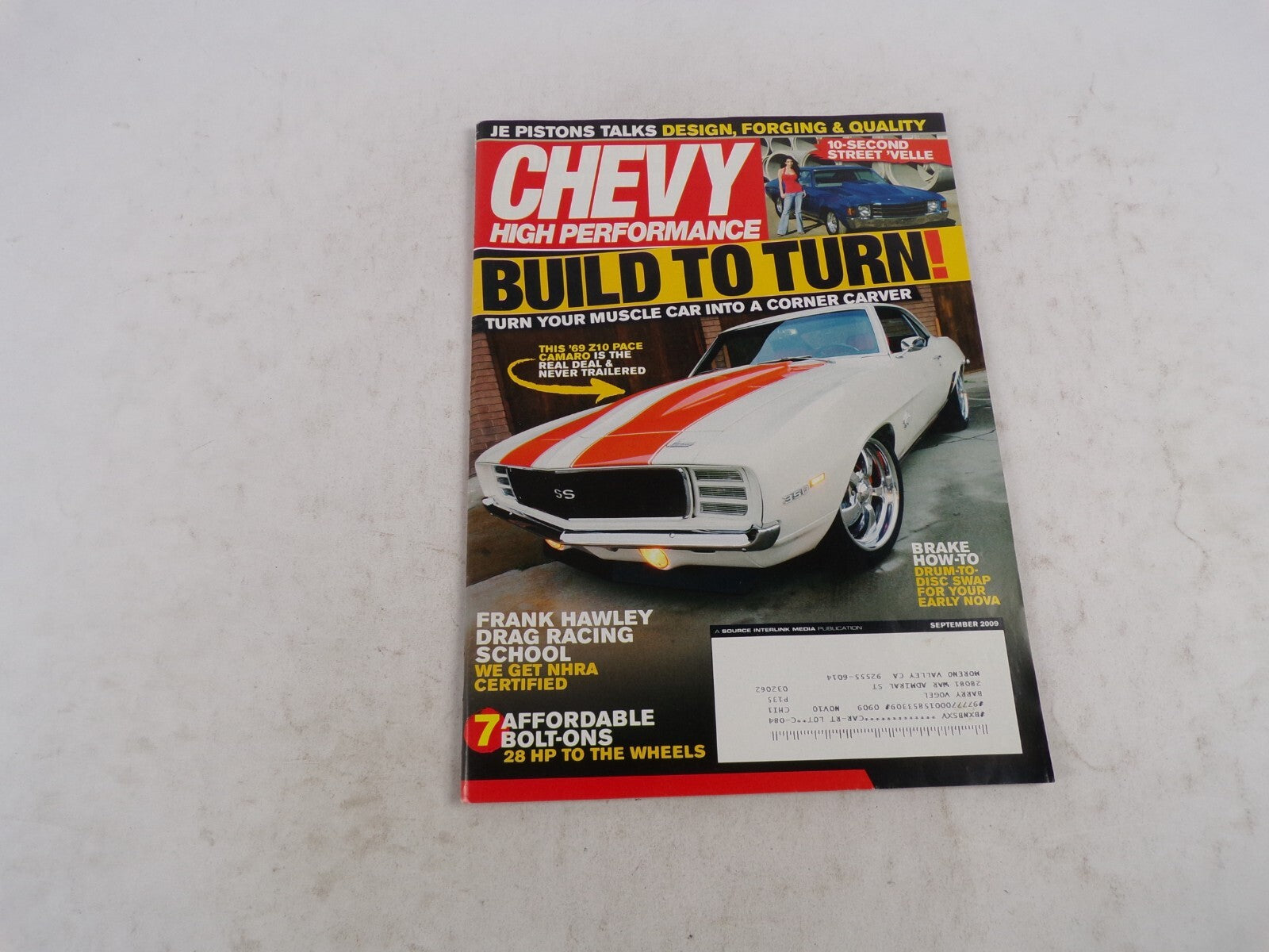 September 2009 Chevy High Performance Build To Turn Frank Hawley 28hp Wheels