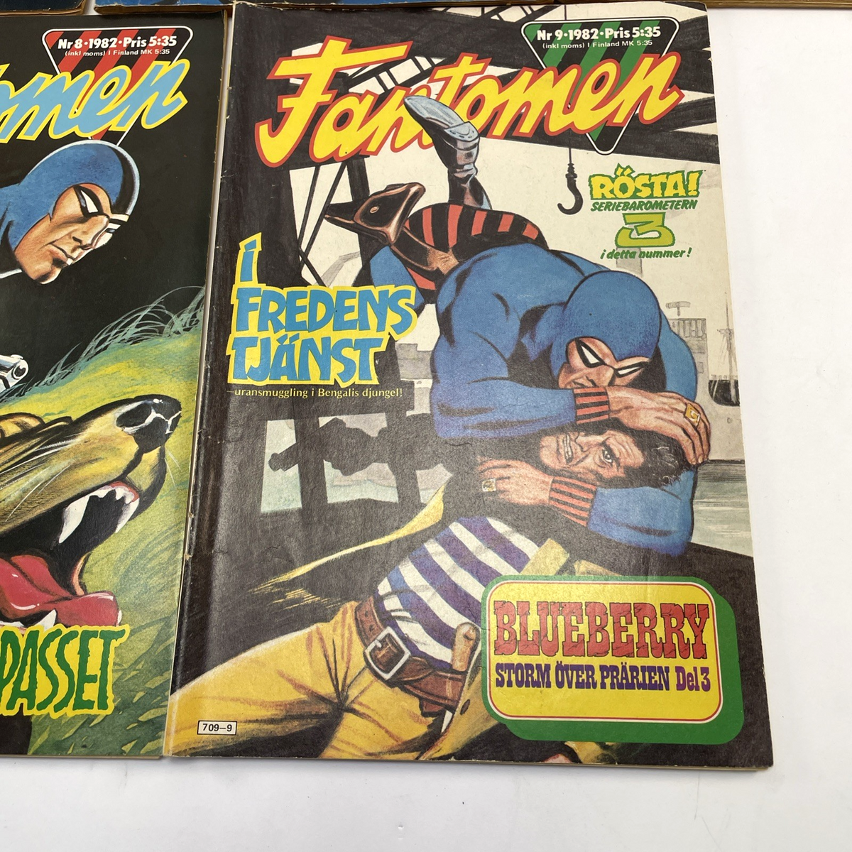 FANTOMEN Swedish Phantom Comic Book Assorted lot of 5 1982