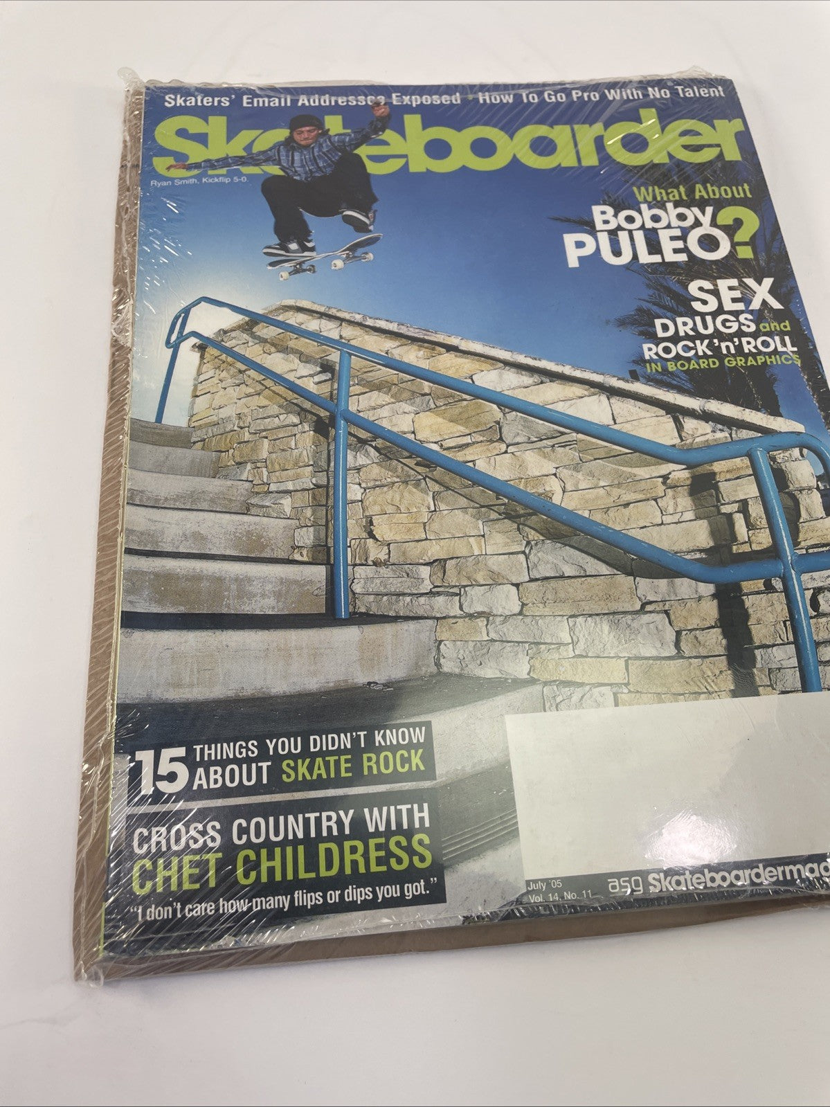 Skateboarder Magazine July 2005 Y2K Skate Magazine Vol. 14 Ryan Smith Cover VGC
