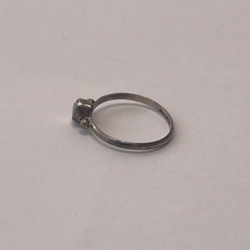 Dainty Native American Minimalist Mother Pearl 925 Sterling Silver Ring Size 5