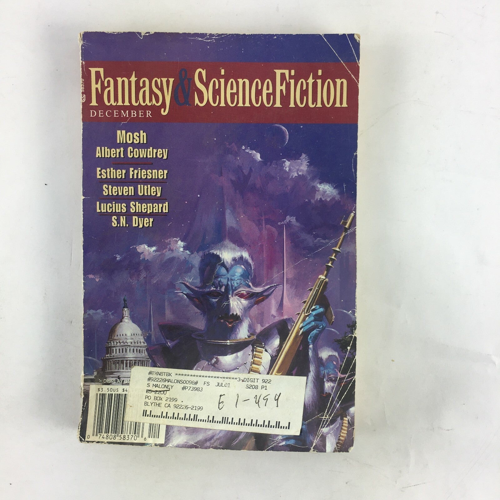 December Fantasy&Science Fiction Magazine Mosh Albert Cowdrey Steven Utley