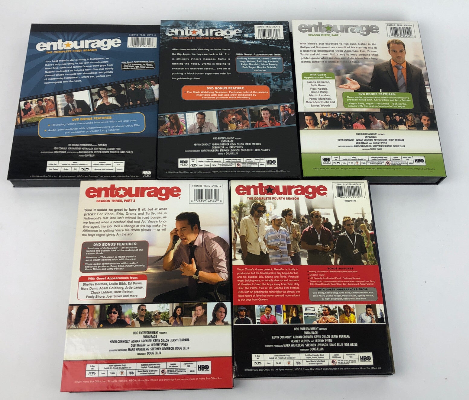Entourage HBO Series DVD Set Lot Complete Seasons 1-4 - MINT CONDITION