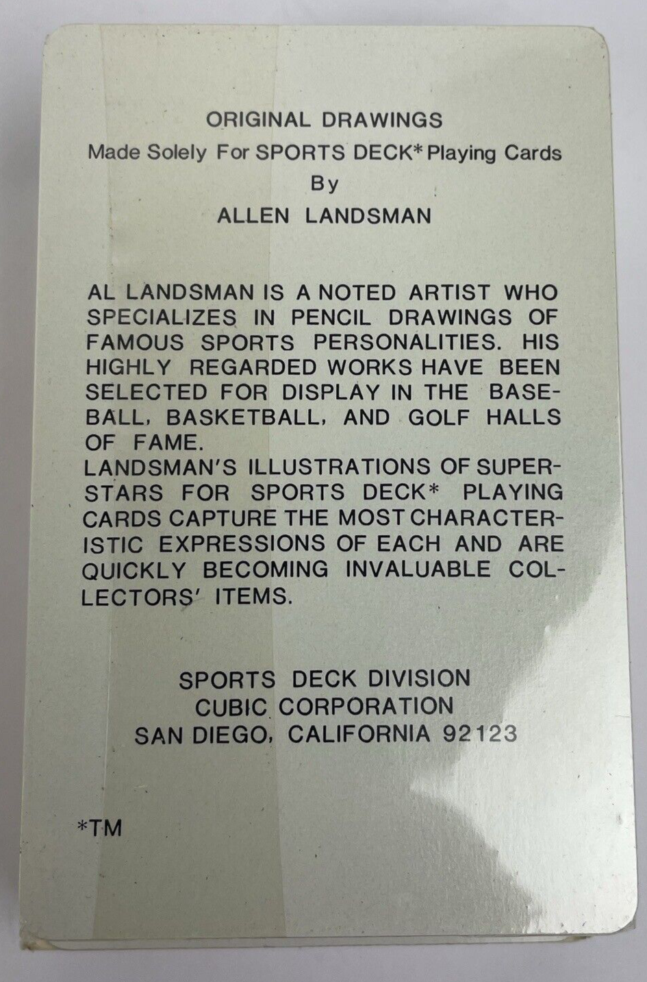 NEW 1977 Randy Jones Playing “Sports Deck” Baseball Card San Diego Padres HOF NM