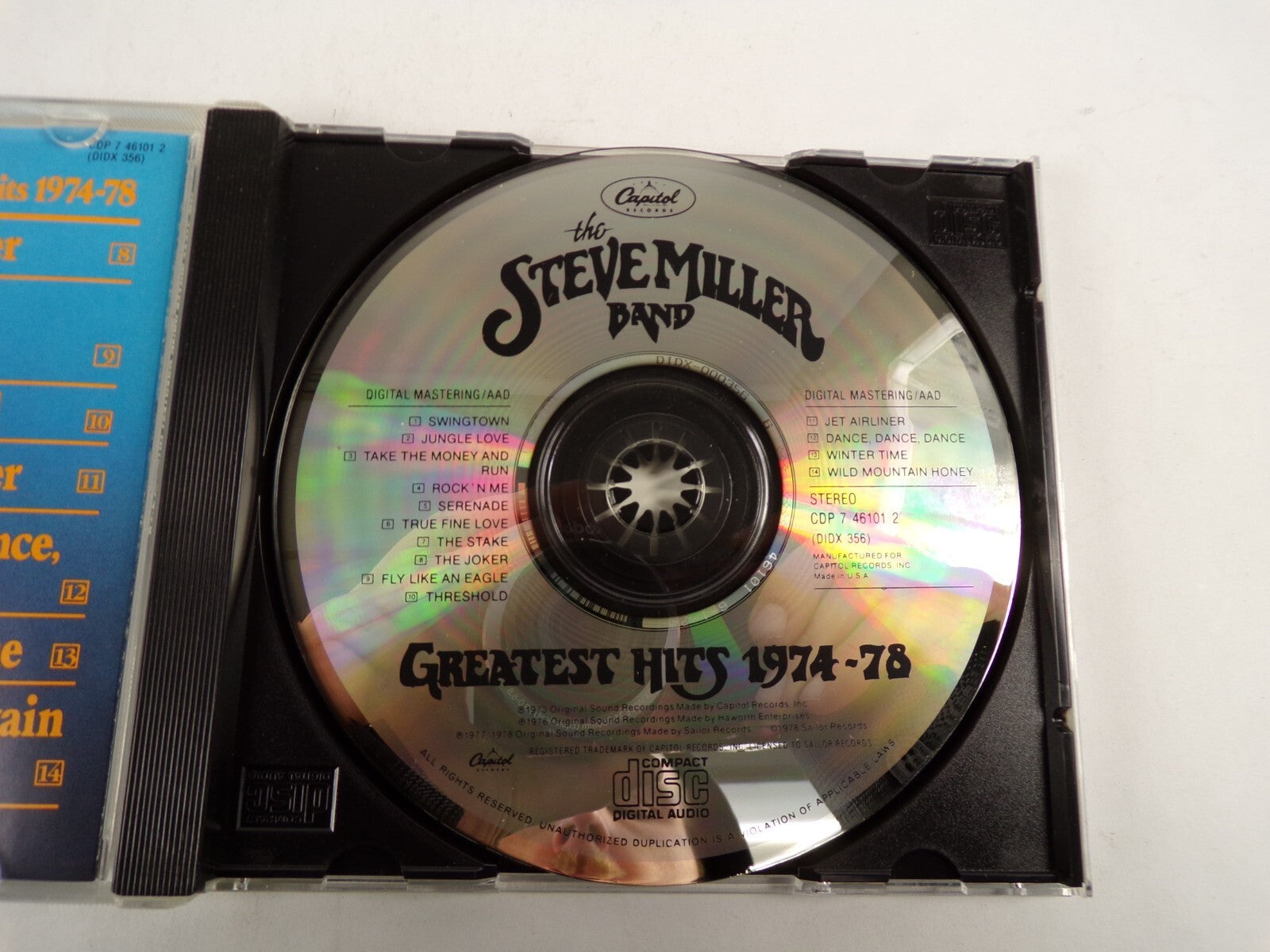 The Steve Miller Band Greatest Hits 1974- 78 The Steve Miller Band Swingtn CD#53