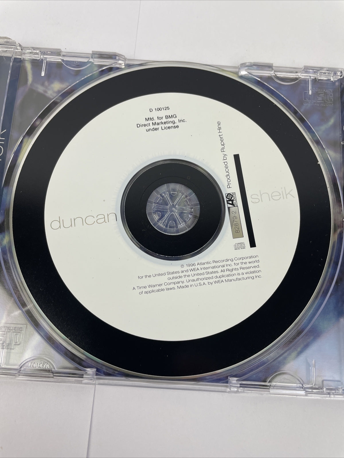 Duncan Sheik - Digital Audio CD - 1996 Atlantic Recording Corporation - S