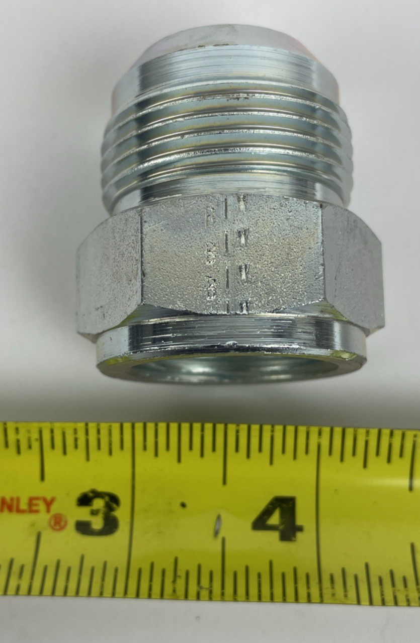 Joint Industry Council 1" Female x 1 1/4" Male JIC Hydraulic Adapter Plug w