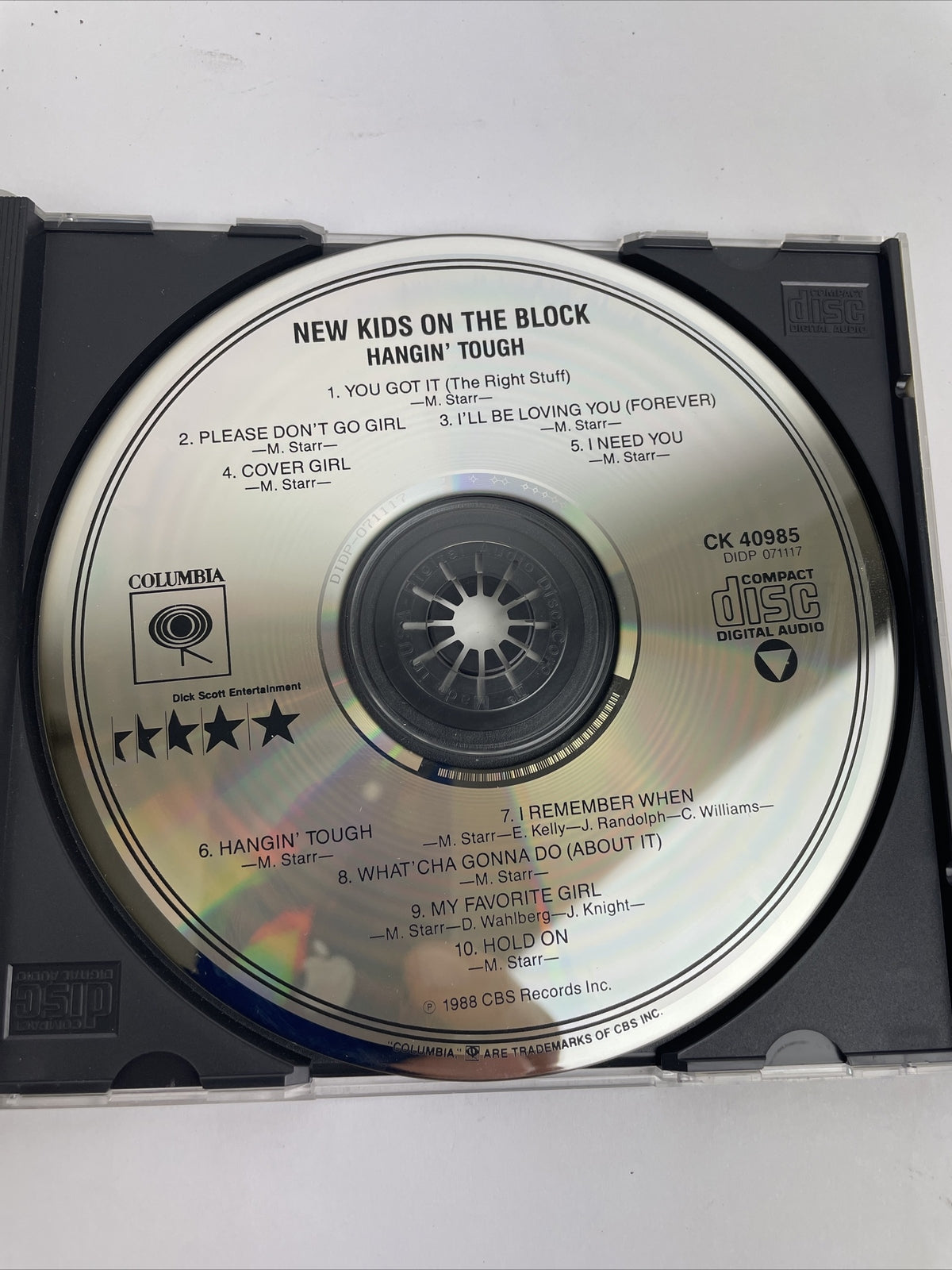 Hangin' Tough - Music CD Nkotb New Kids on the Block 1990-10-25 Columbia VGC #7