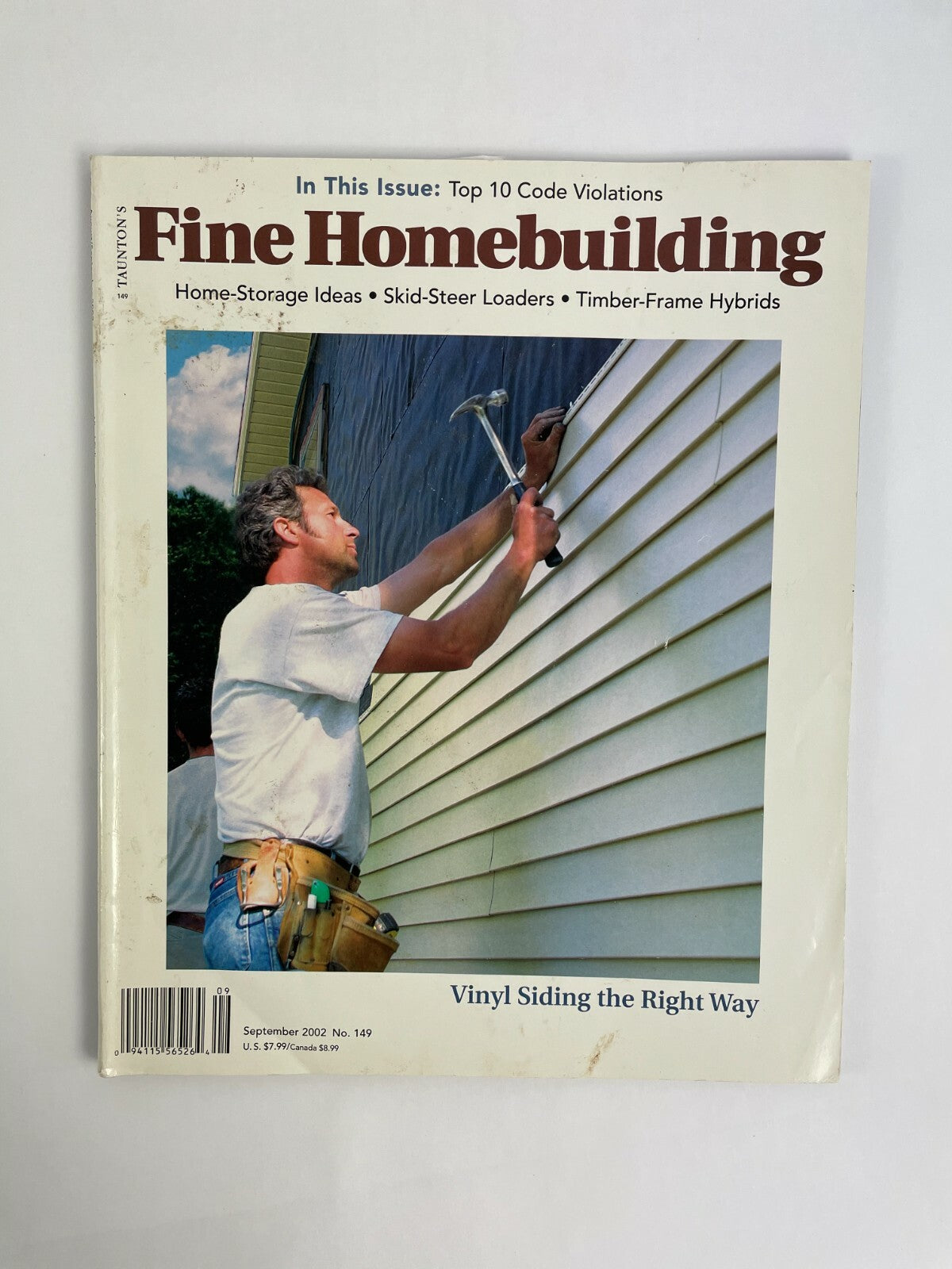 September 2002 Fine Homebuilding Magazine Home Storage Ideas Skid-Steer Frame #A