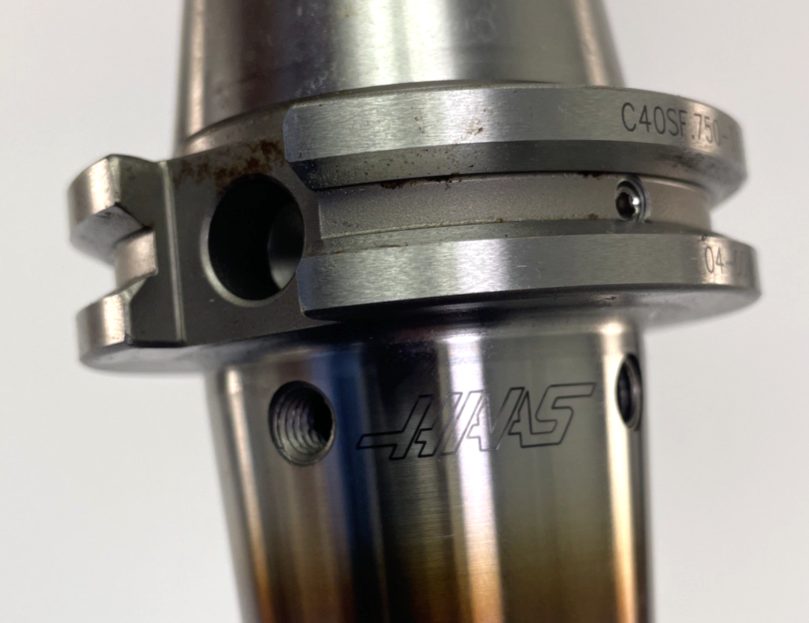 HAAS C40SF .750 x 3.15 Shrink Fit Holder 04-0048 CAT40 25K + 3 Prong End Mill