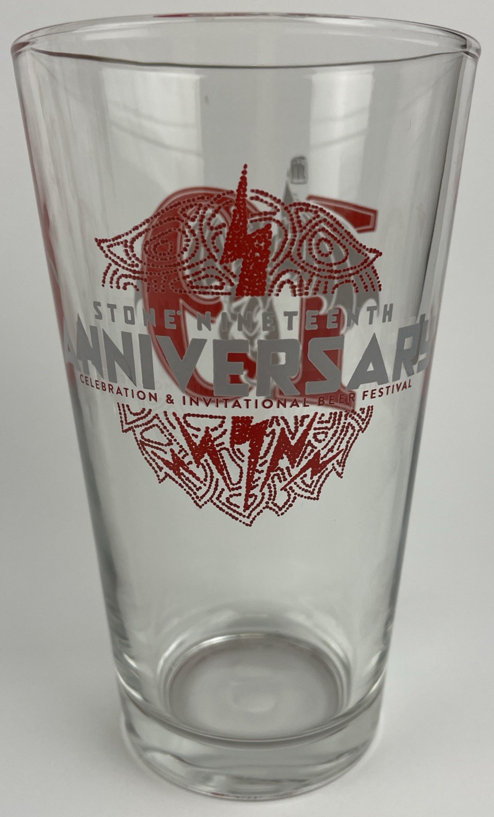 Lot of 5 x STONE BREWERY  19th Annaversary " Gargoyle Raise a PINT " GLASSES NOS