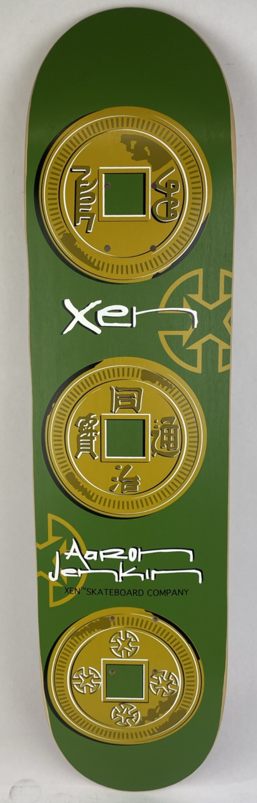 VINTAGE 1990 Aaron Jenkin Xen Skateboards Deck Screened - Andrew Mapstone