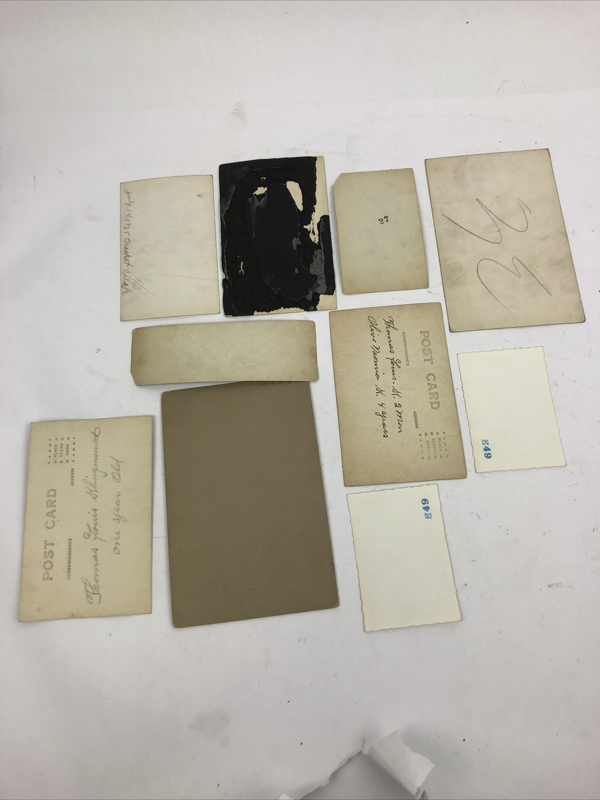 Antique Victorian Cabinet Cards Assorted Lot of 10- Young Women and Men - Baby