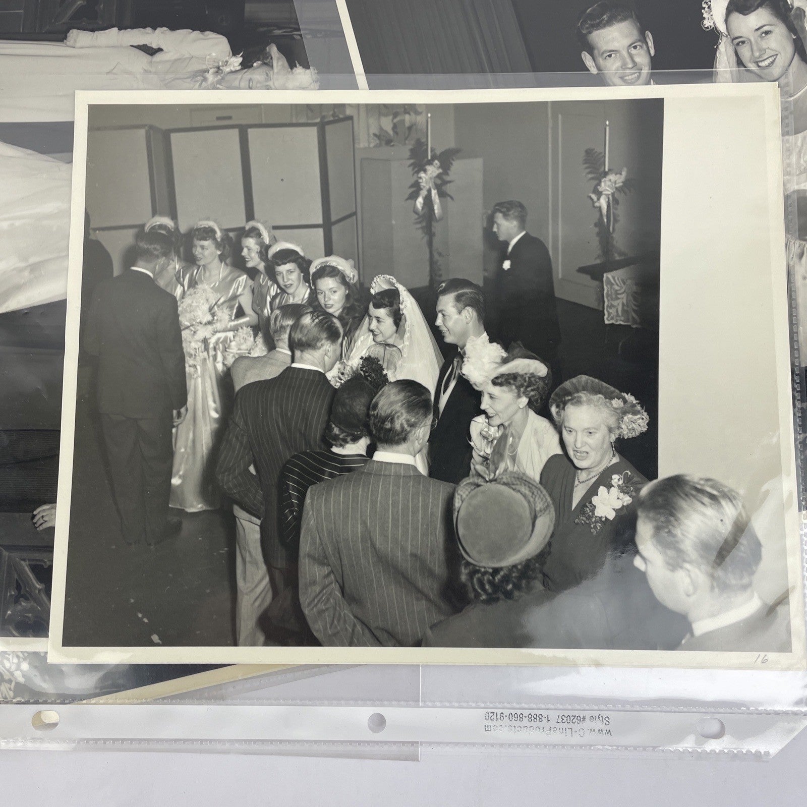 Vintage Large Photos Lot of 2 American Family Wedding Party 1960s Pictures 8x10
