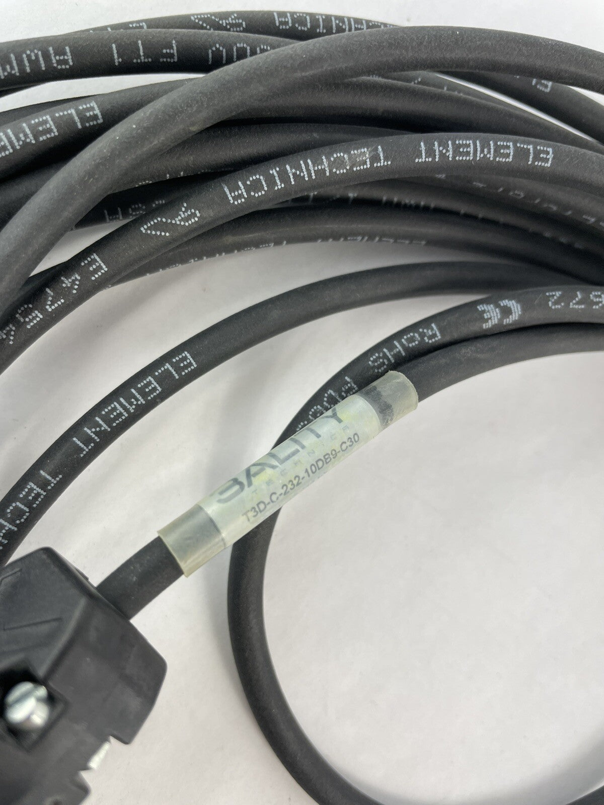 Elements' Technica 3ality Command Cable 30’ ft  232 10-pin to DB-9
