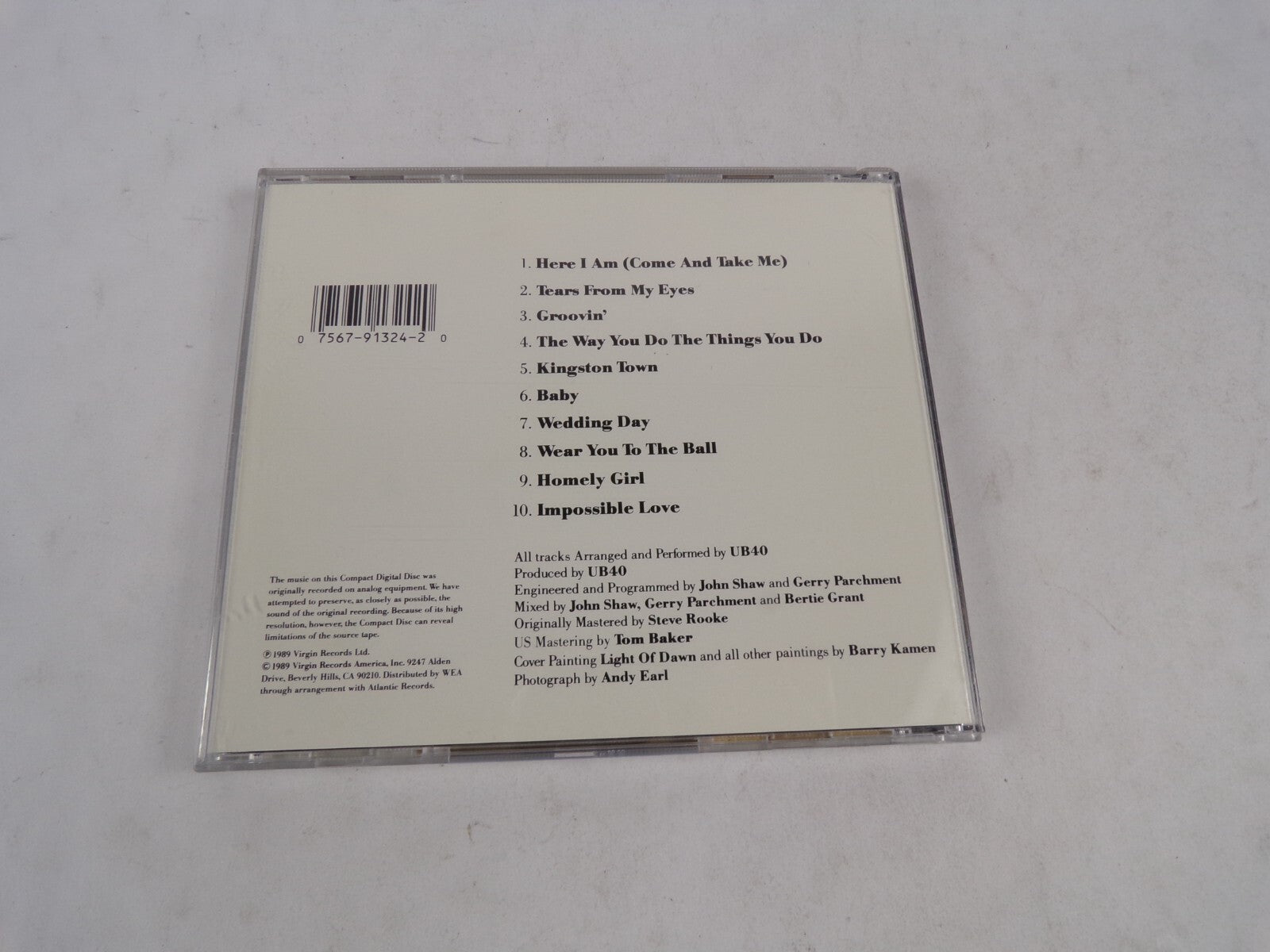 UB40 Labour Of Love II Here Iam Tears From My Eyes Groovin' The Way You CD#53