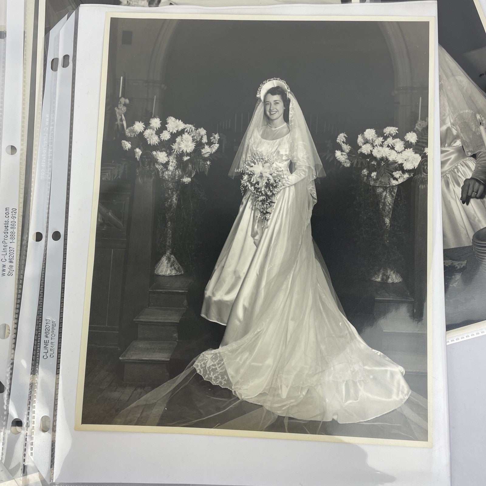 Vintage Large Photos Lot of 2 American Family Wedding Party 1960s Pictures 8x10