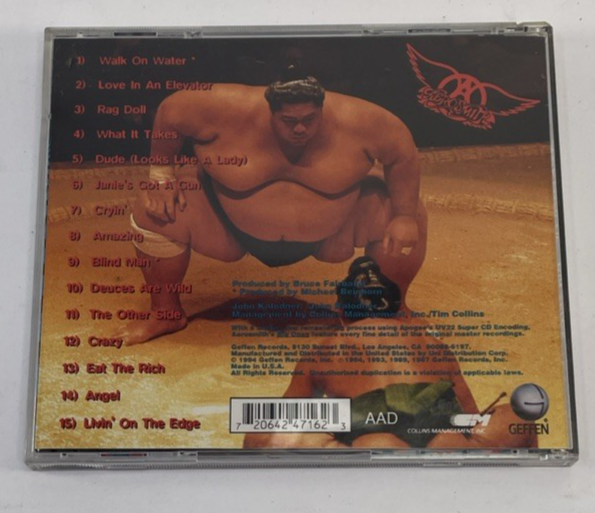 Aerosmith Big Ones (Digital Audio CD, 1994 Geffen) 15 Greatest Hits - Mint Disc