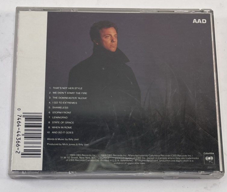 Storm Front - Digital Audio CD - Billy Joel ( 1989 CBS Records )