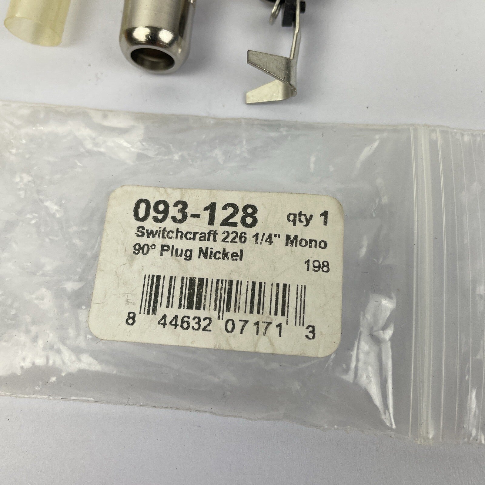 SWITCHCRAFT  226 6.3mm Right Angle Mono Phone Jack Plug Metal 1/4 inch Connector
