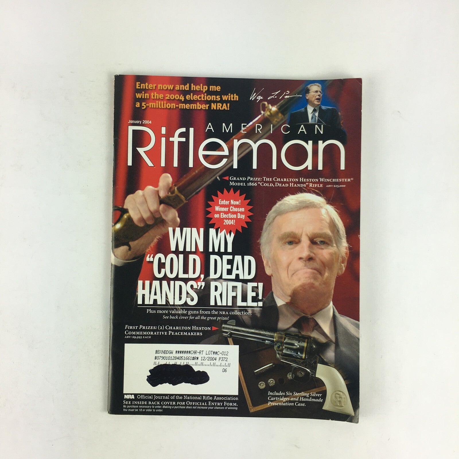 January 2004 American Rifleman Magazine Win My Cold Dead Hands Rifle!