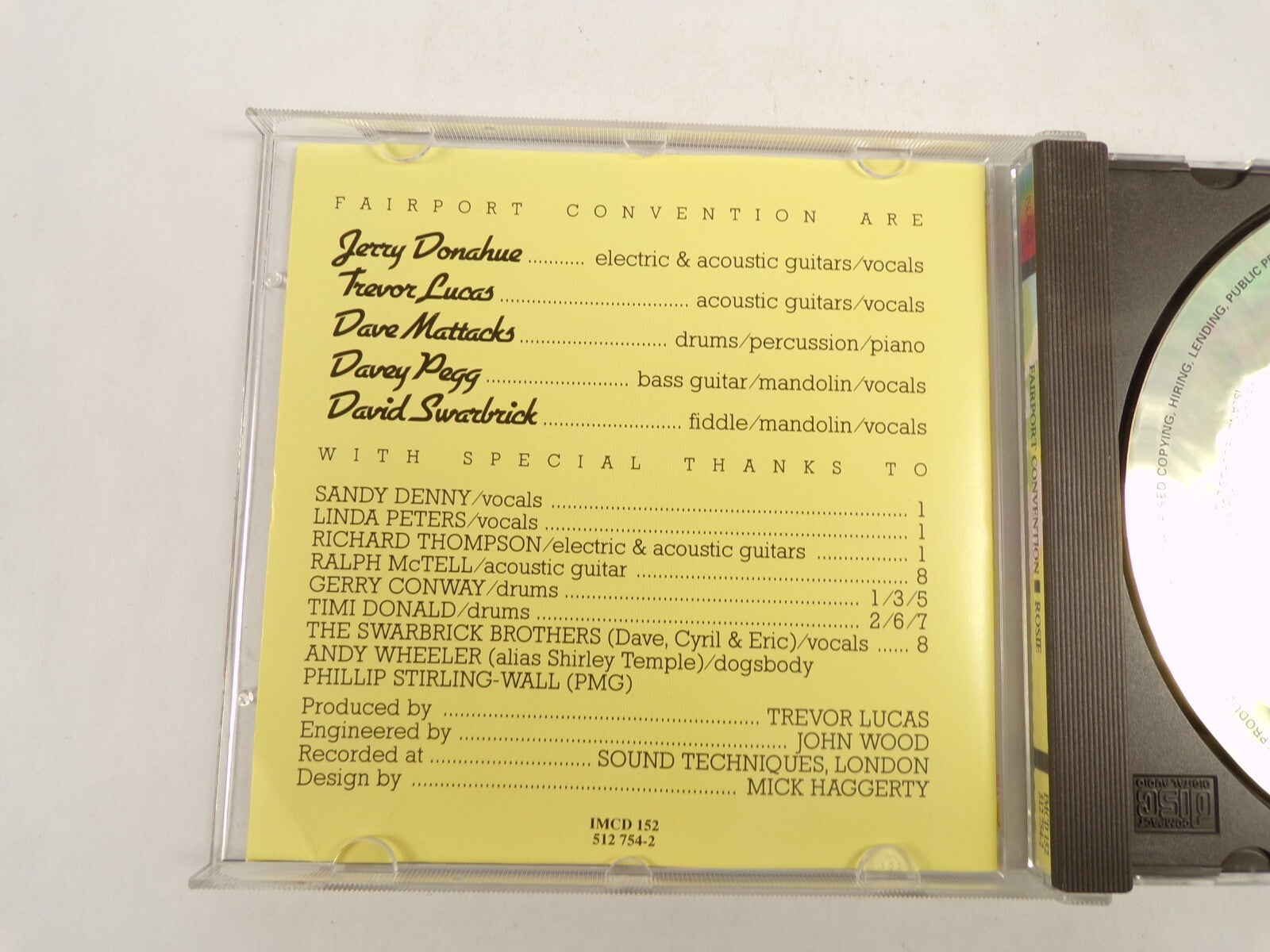 Fairport Convention Rosie Knights Of The Road The Plainsman My Girl CD#52