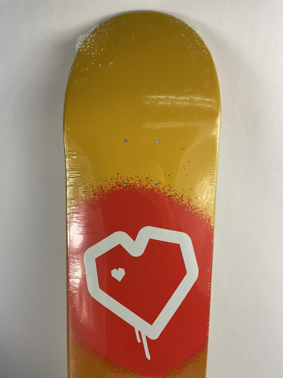 BLUEPRINT skateboards deck 8" RARE quality Spray Heart Muddy Orange