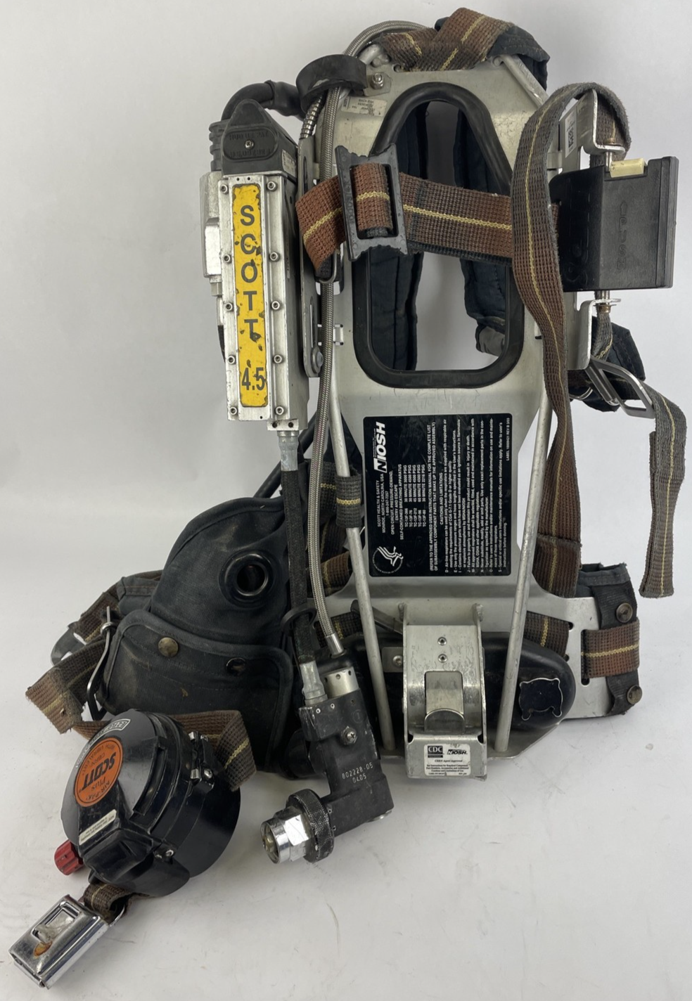 SCOTT SAFETY 4.5 4500 SCBA Air Pack Harness EZ-Flow Air Pak Plus with Sensor L