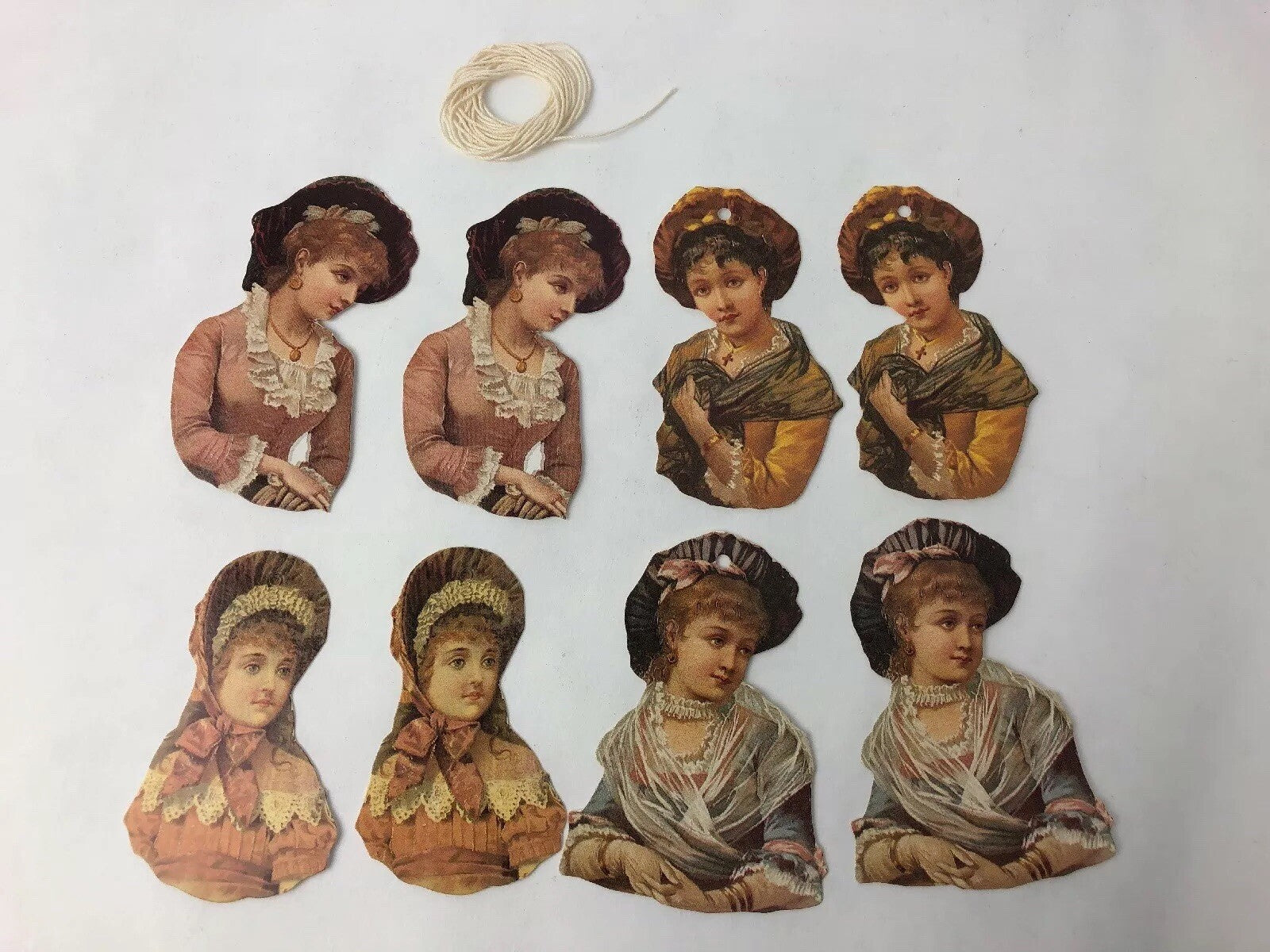 Petite Gift Tags Victorian Women "Glamour Girls" Victorian Scraps Christmas