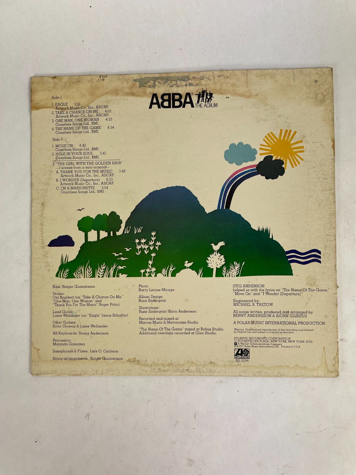 ABBA The Album One Man One Woman The Girl With The Golden Hair Vinyl Record