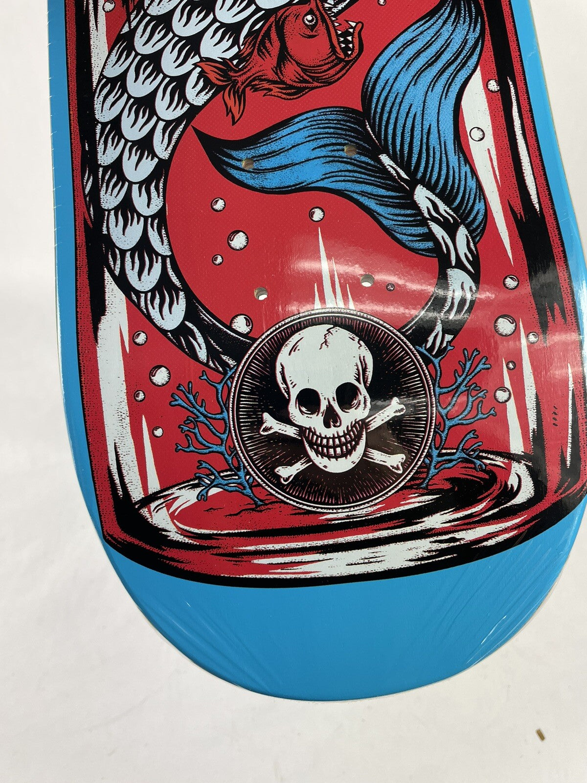 Patrick Melcher Mermaid BLUE Pro Death Skateboards 8.25 " Tapered Square FA Nose