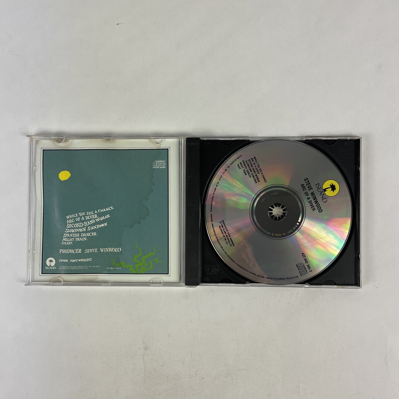 Steve Winwood - Arc of a Diver CD (1990)  #29 