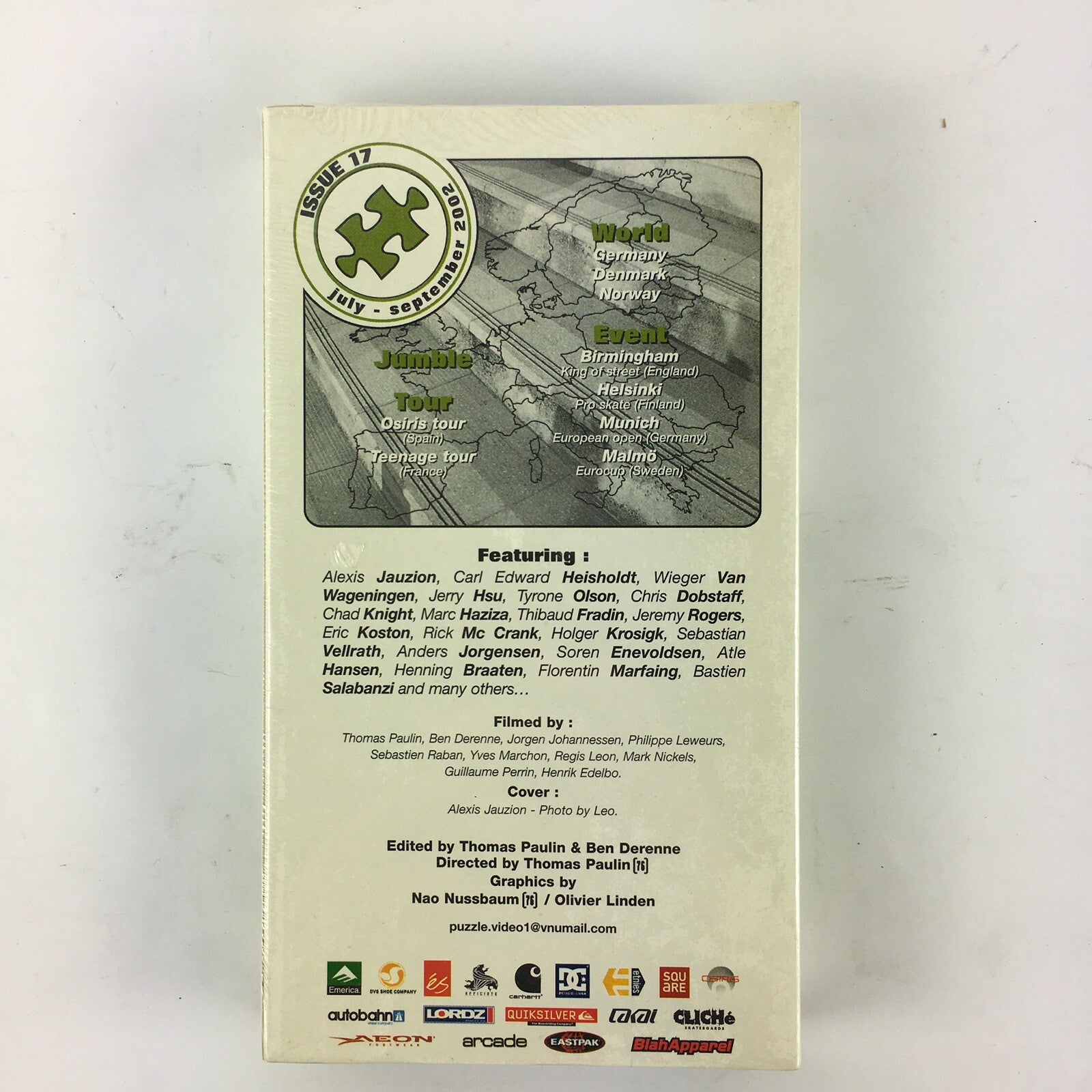 Puzzle European Skateboarding Videomagazine Issue 17 VHS tested in excellent condition.