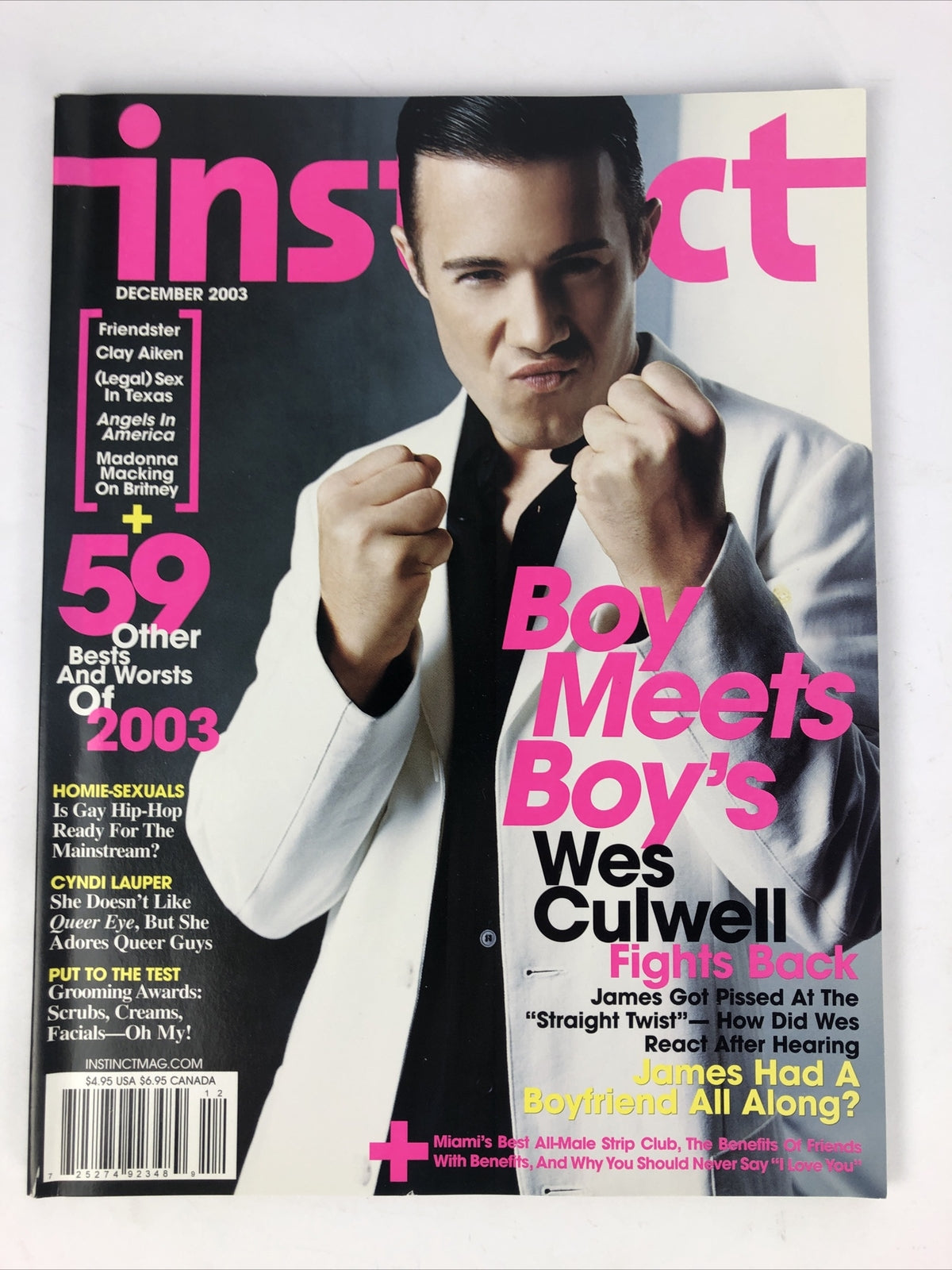 Instinct Magazine December 2003 Boy Meets Boy’s Cyndi Lauper *VGC*