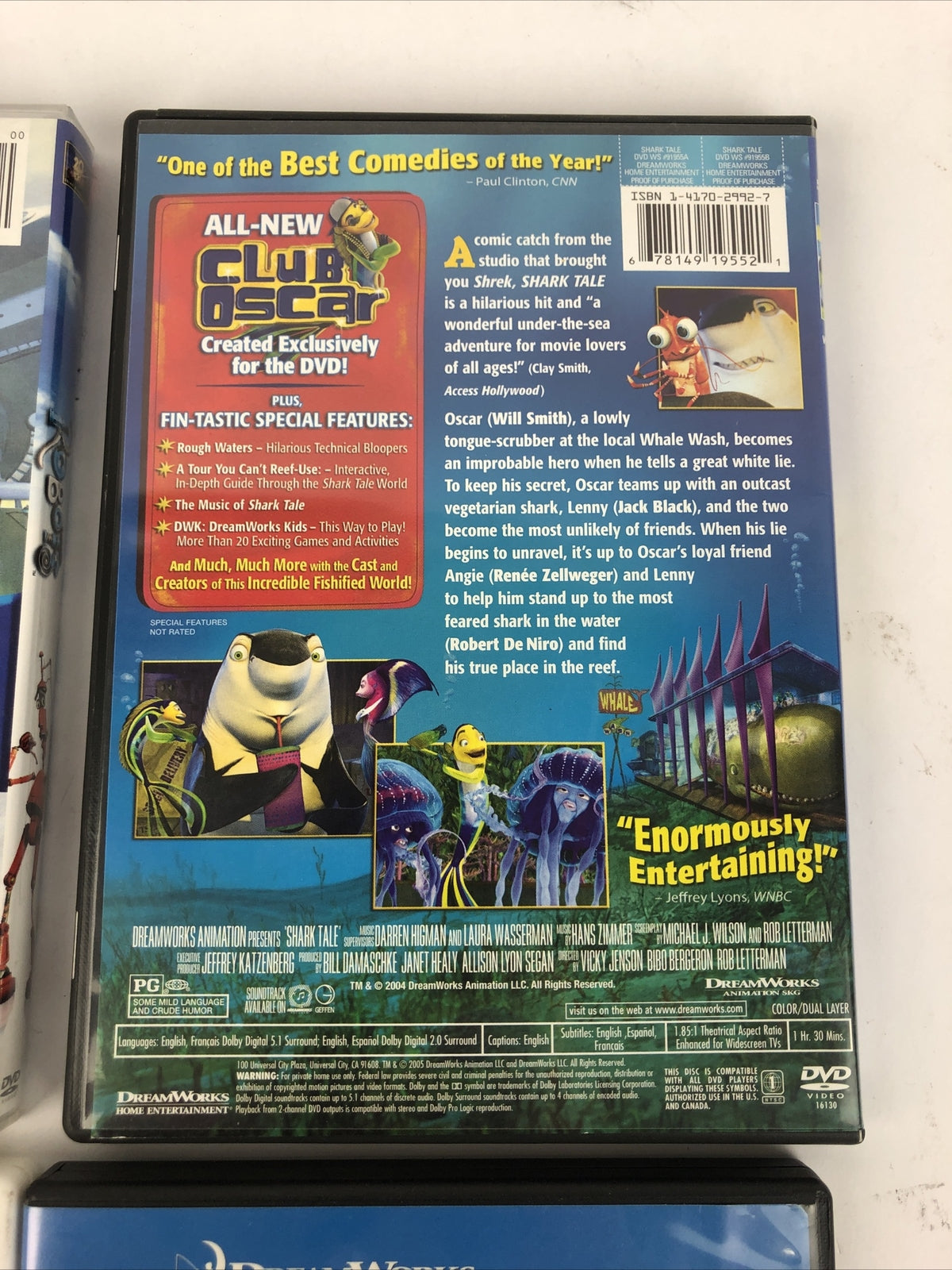 4 x DreamWorks DVD LOT - Shark Tale, Surf's Up, Robots, Over the Hedge *VGC