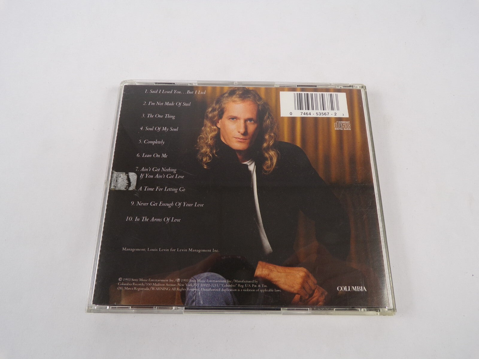 Michael Bolton The One Thing Said I Loved You But I Lied I'm Not Made Of CD#46