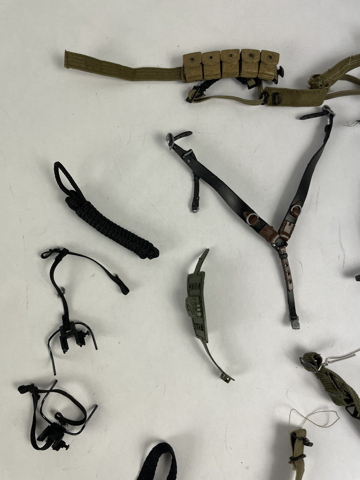 LOT OF 17 VTG 90s GI Joe Belt accessory harness ammo pouch suspender 12" Figures