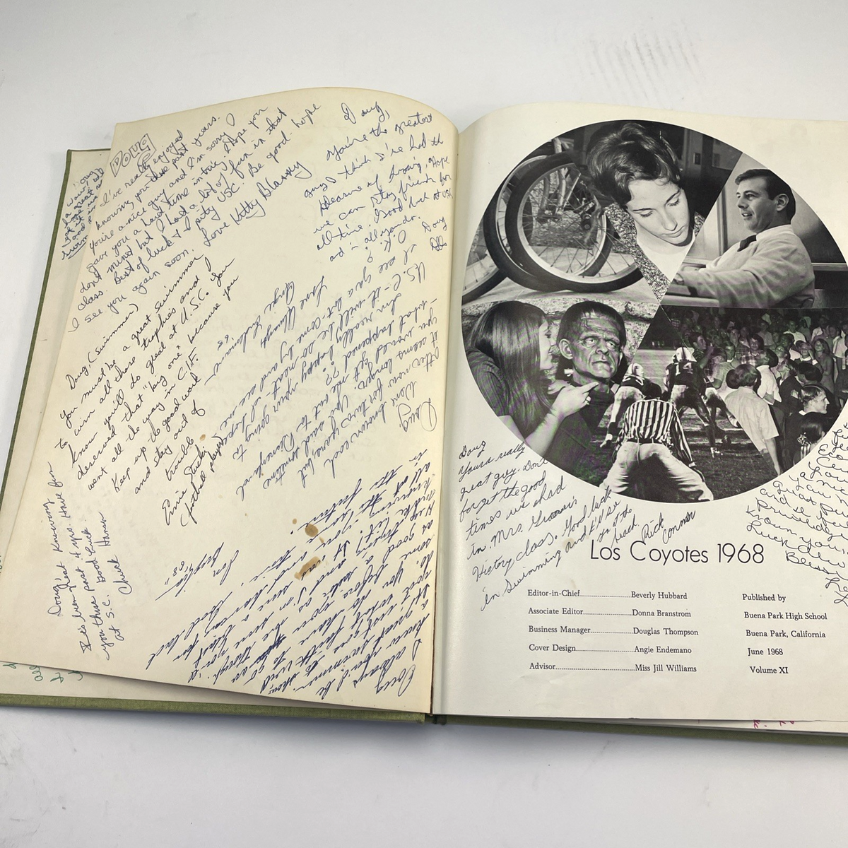 1968 LOS COYOTES Buena Park Orange County California High School Yearbook Vol II