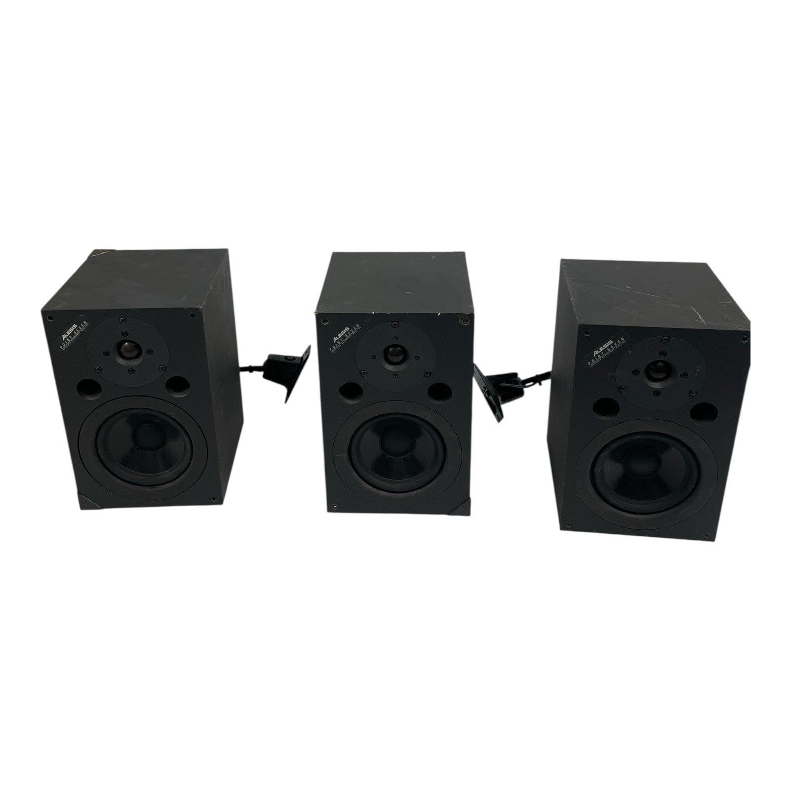 Lot of 3:  Alesis Point Seven Shielded Reference Monitor Speakers 4 Ohms 100W