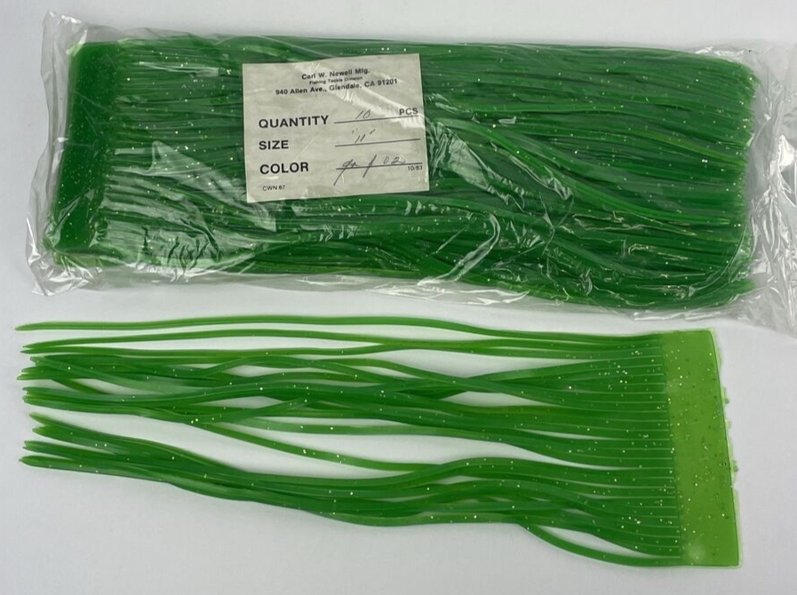 Newell MFG. Fishing Skirts 10 Pack Offshore Trolling Lure Tuna Marlin Waho GRN*