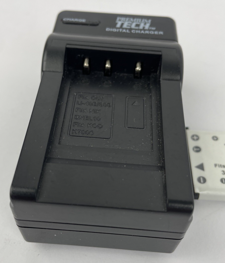 Premium Tech Battery LCD Wall Charger with Battery - fits OLYMPUS LI-42B