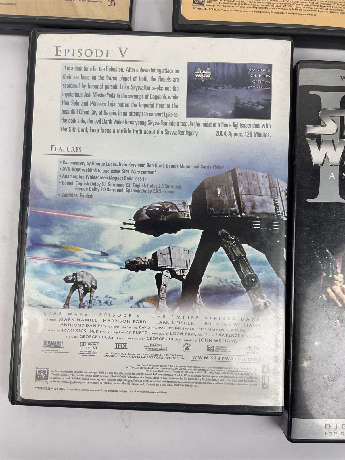 5 x Star Wars DVD - I , II , III , IV , V  THX  Digitally Mastered - Guaranteed