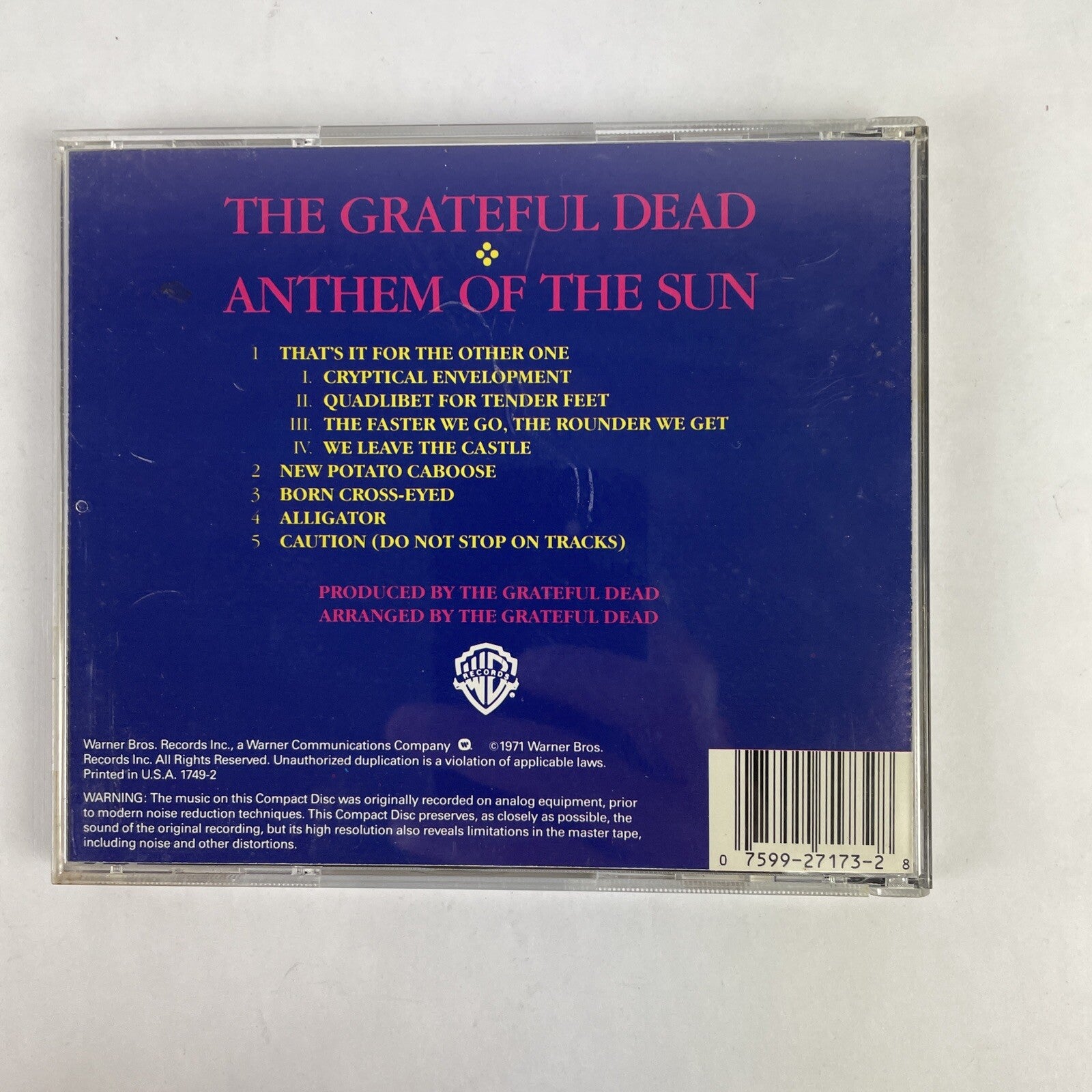 Grateful Dead - Anthem Of The Sun CD (1987)   #17 