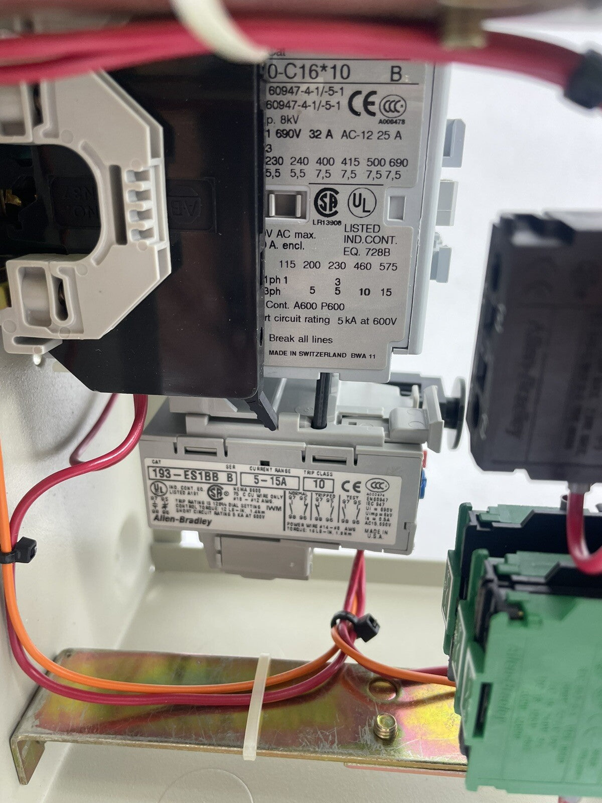 ALLEN-BRADLEY 198E-BA966 Starter Assembly 100-C16*10 MOTOR CONTROLLER Enclosure