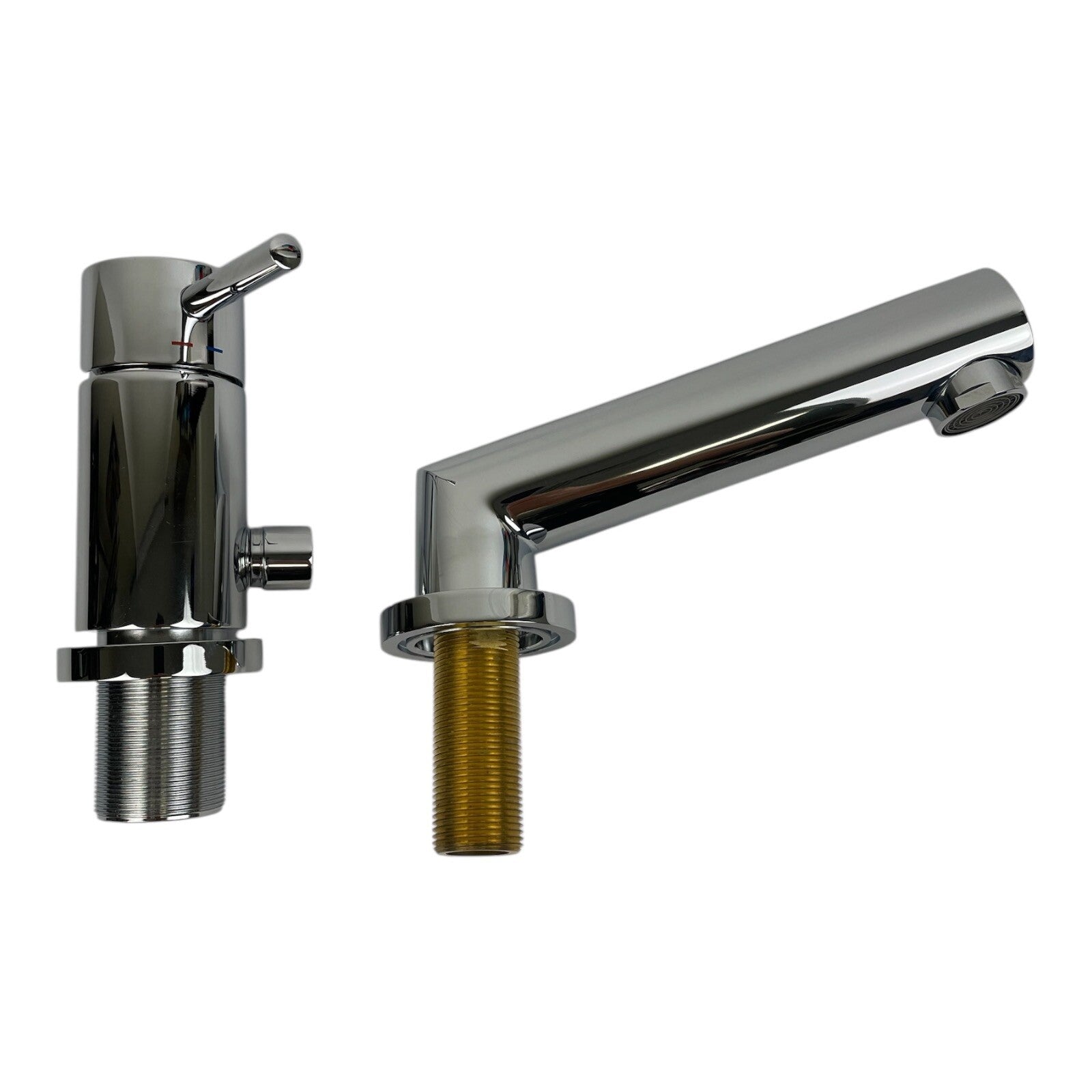 Birillo BI 040 single handle deck mounted Roman tub faucet with modern Italian design