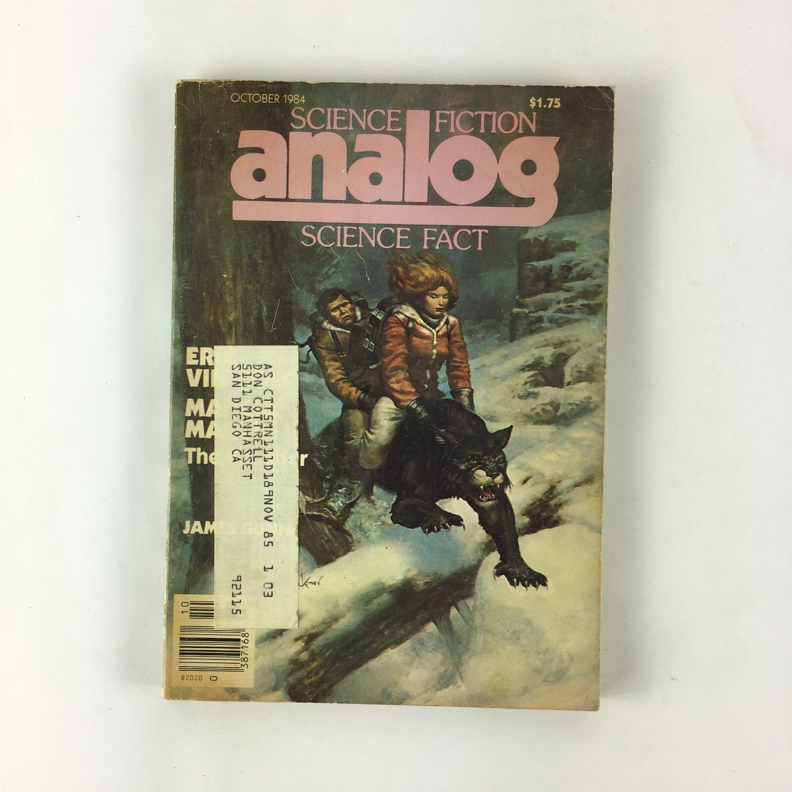 October 1984 Analog ScienceFiction Fact Magazine James Gunn Eric Vinicoff 
