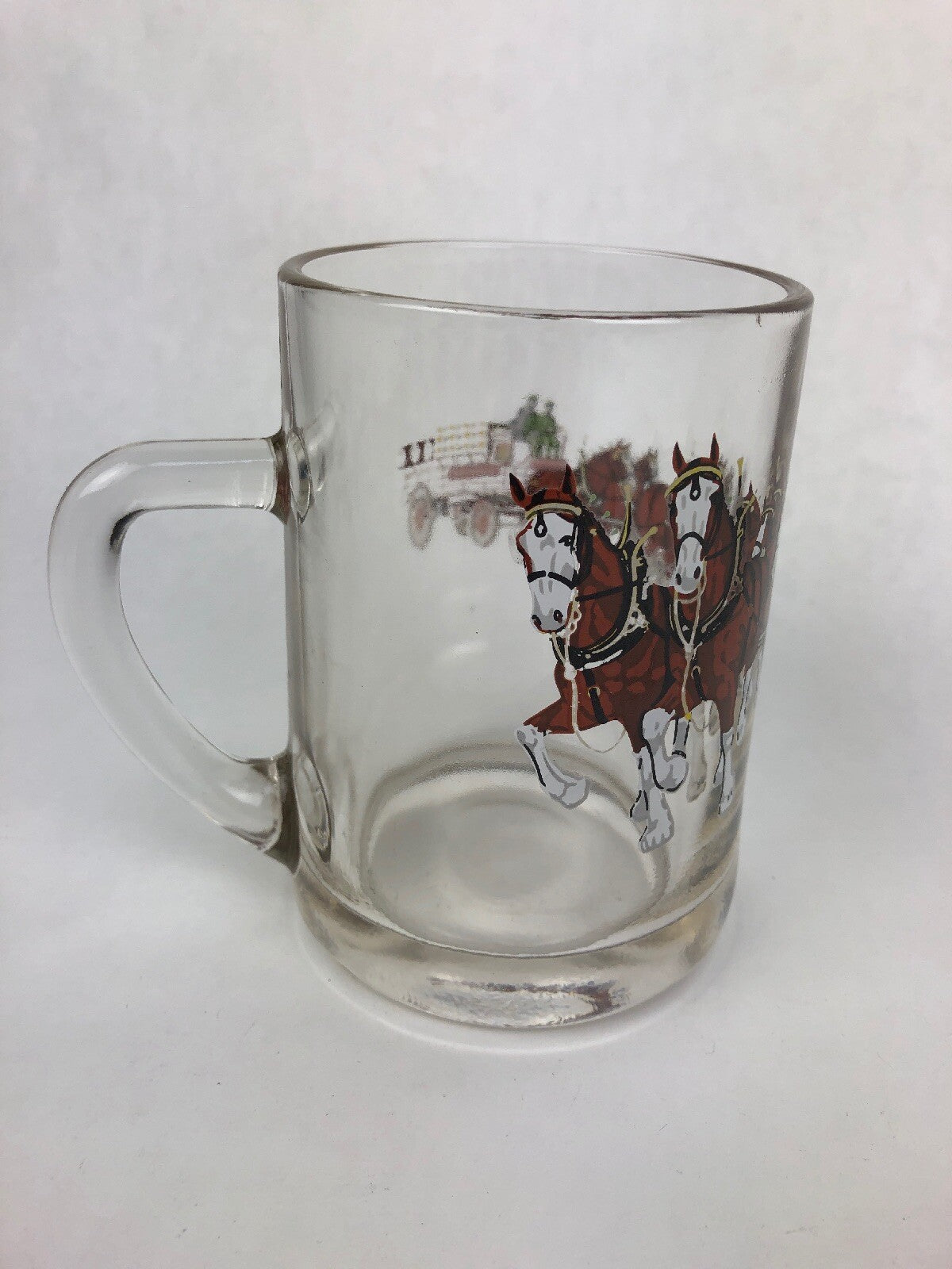 Budweiser Clydesdale Beer Coffee Mug Anheuser Busch Horses 3.5” Tall Rare