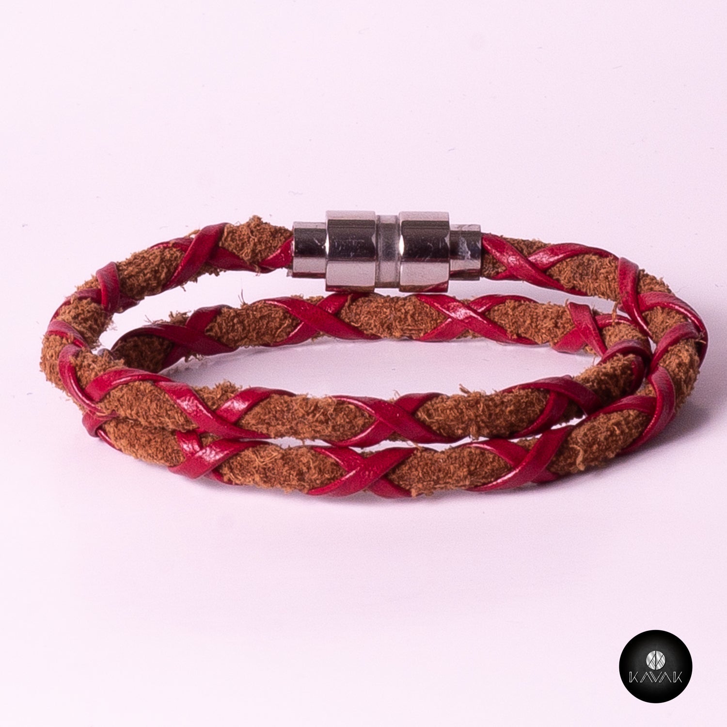 Kavak - Handmade Fearless Red Leather Adjustable Women's Bracelet