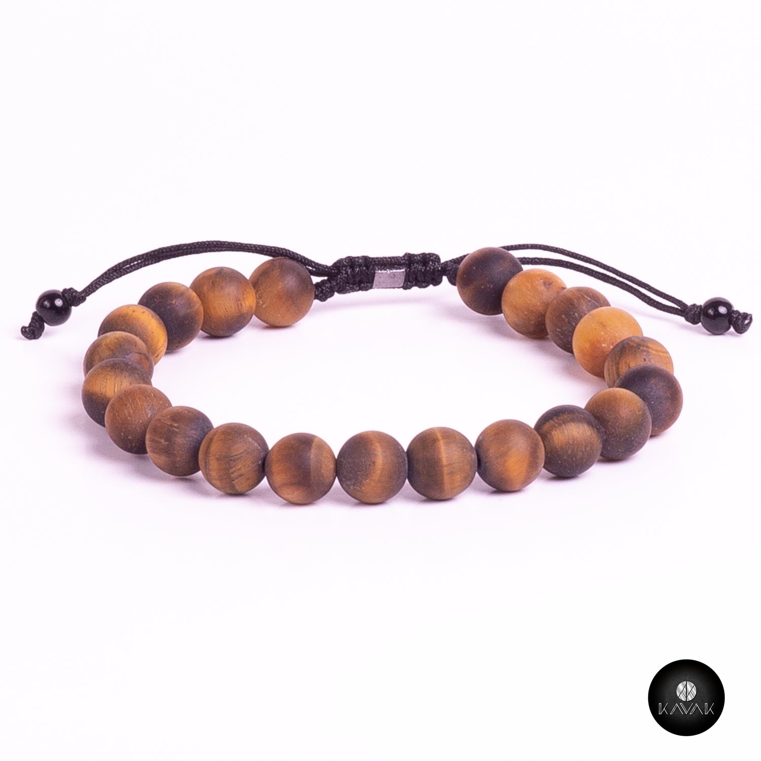 Kavak Handmade Men's Bracelet Genuine Tiger eye Beads stones